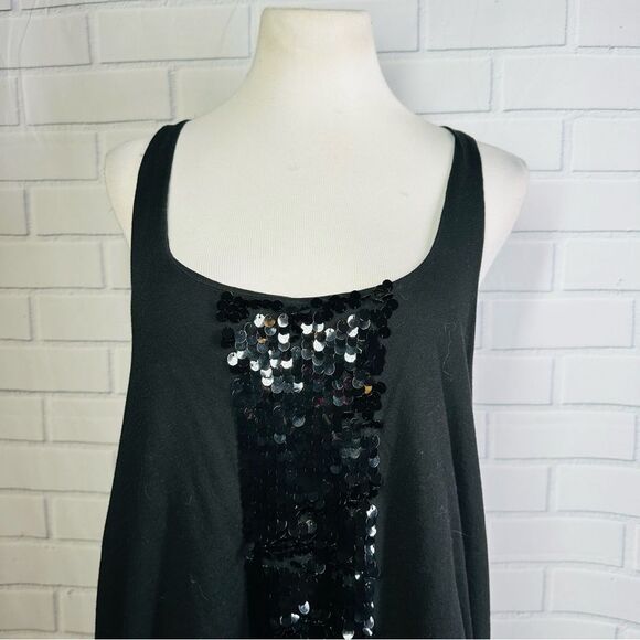 J. Crew Heirloom Black Sequin Tank - Size Medium - Picture 2 of 12
